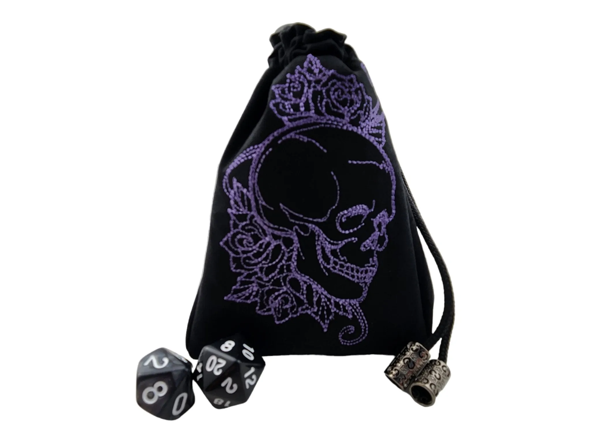 Skull and Rose dice bag