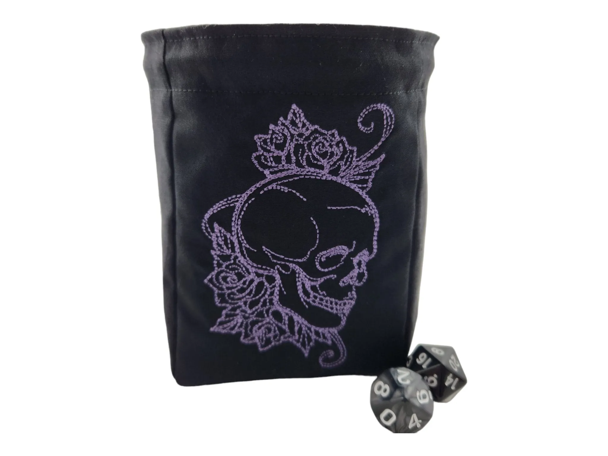 Skull and Rose dice bag
