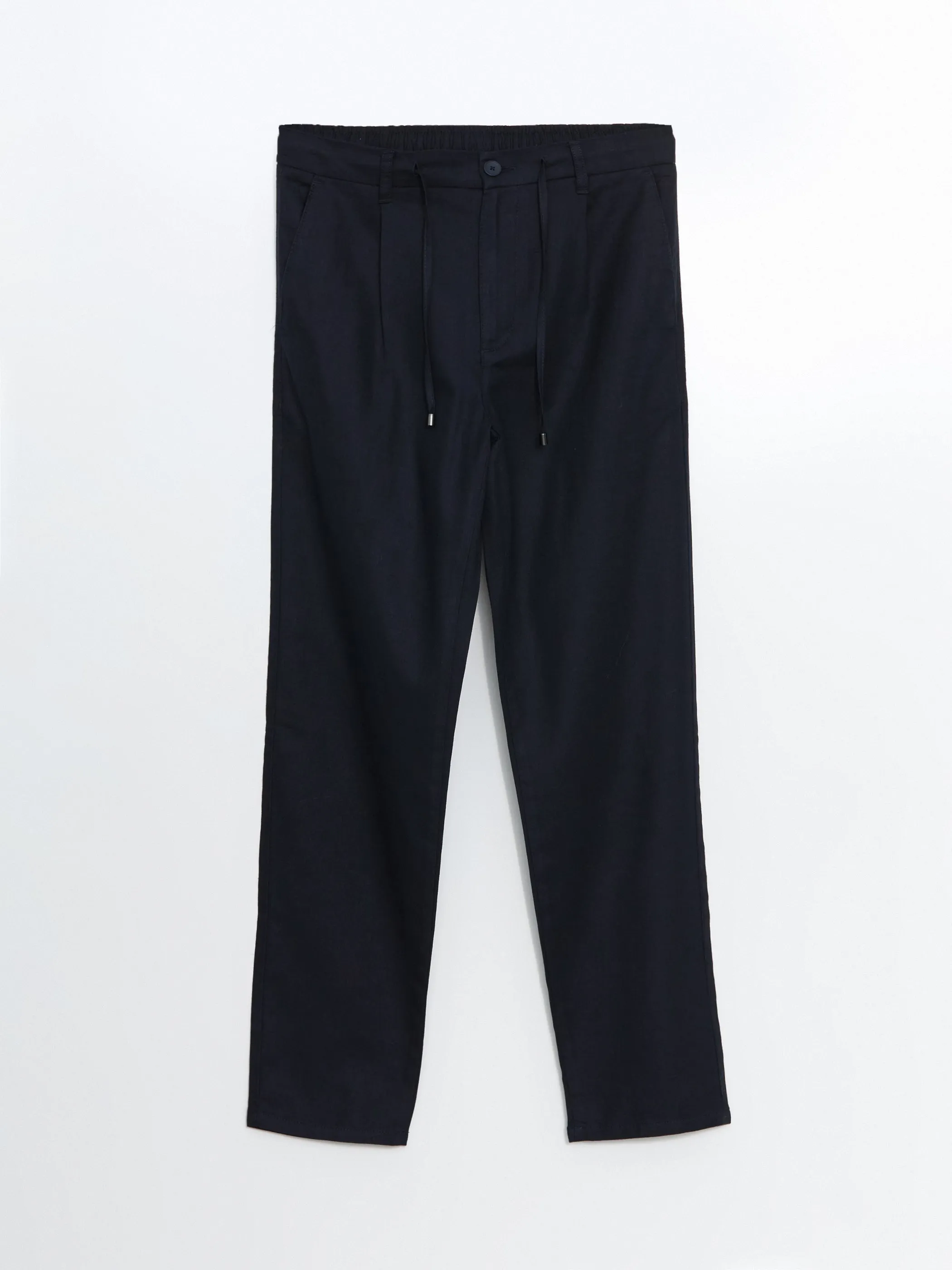 Slim Fit Linen Blend Men Trousers