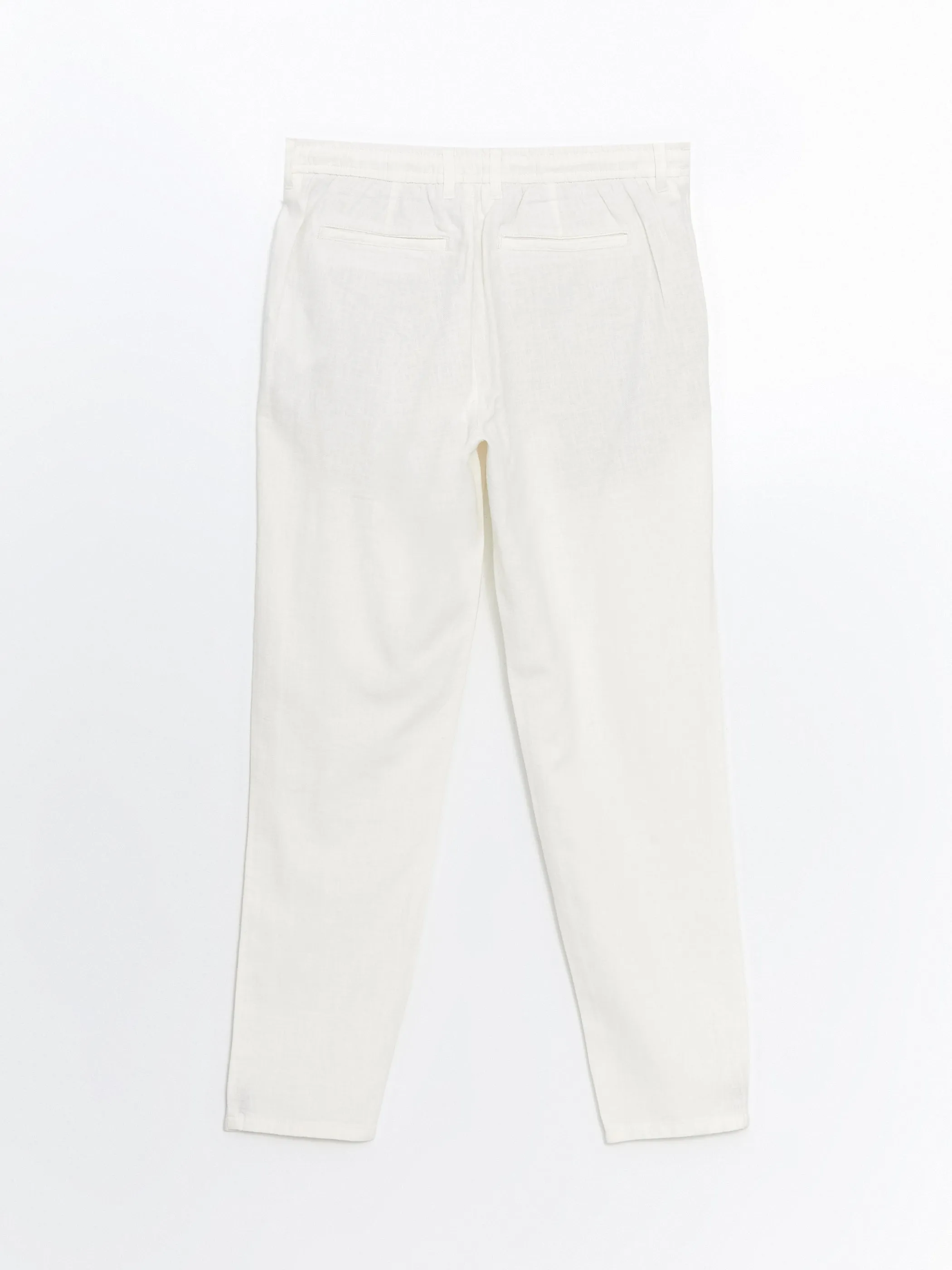 Slim Fit Linen Blend Men Trousers