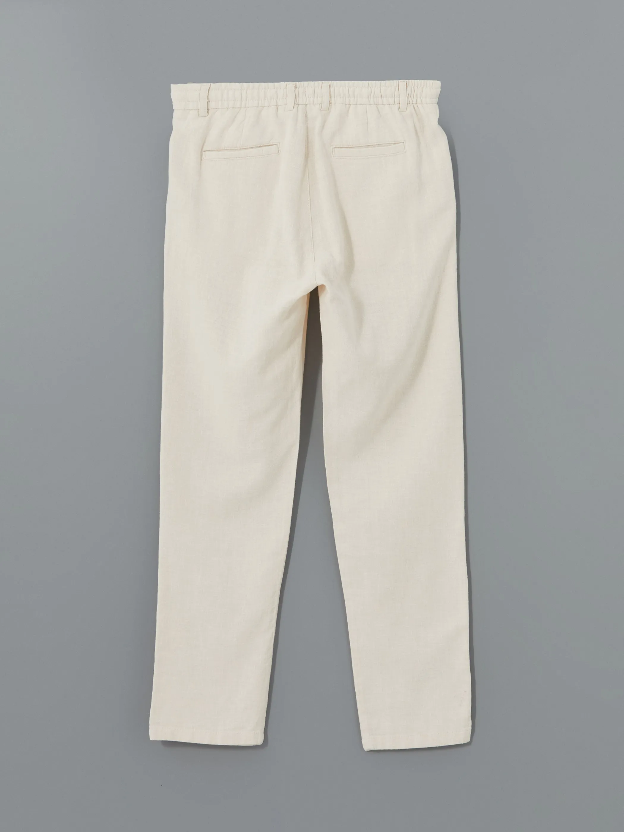 Slim Fit Linen Blend Men Trousers