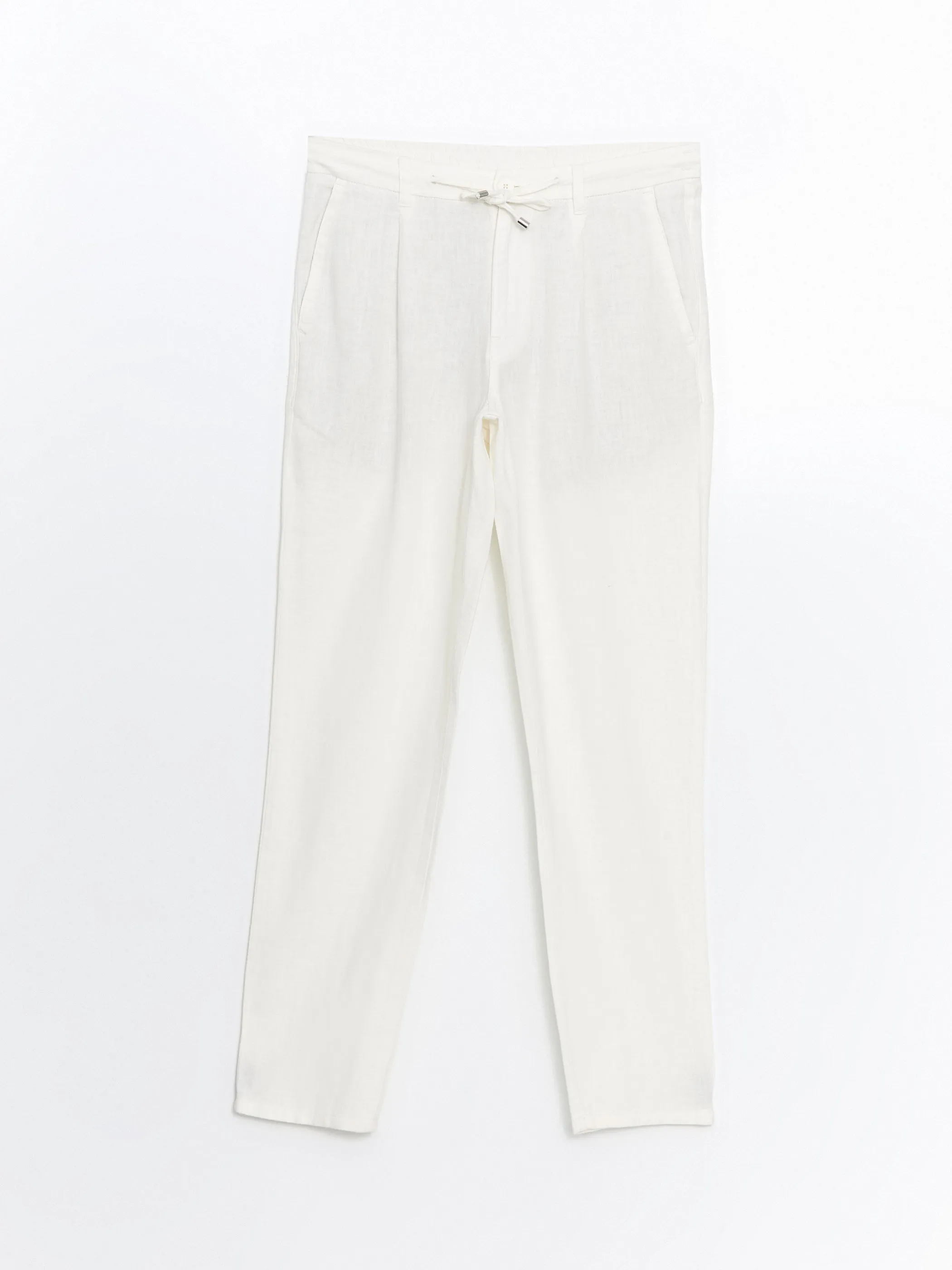 Slim Fit Linen Blend Men Trousers
