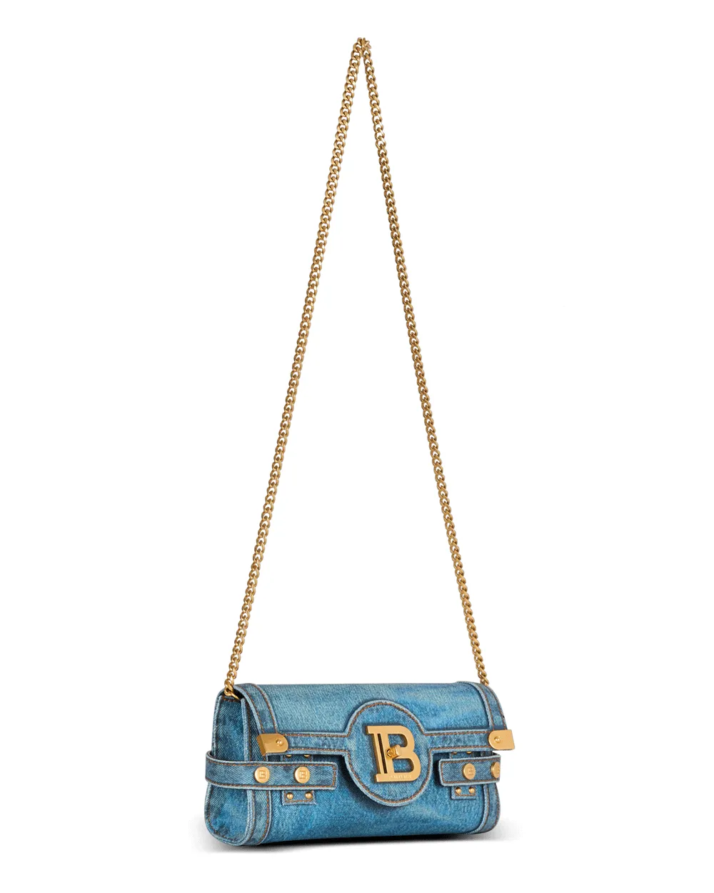 Small B-Buzz Pouch 23 Denim Clutch in Blue Jean