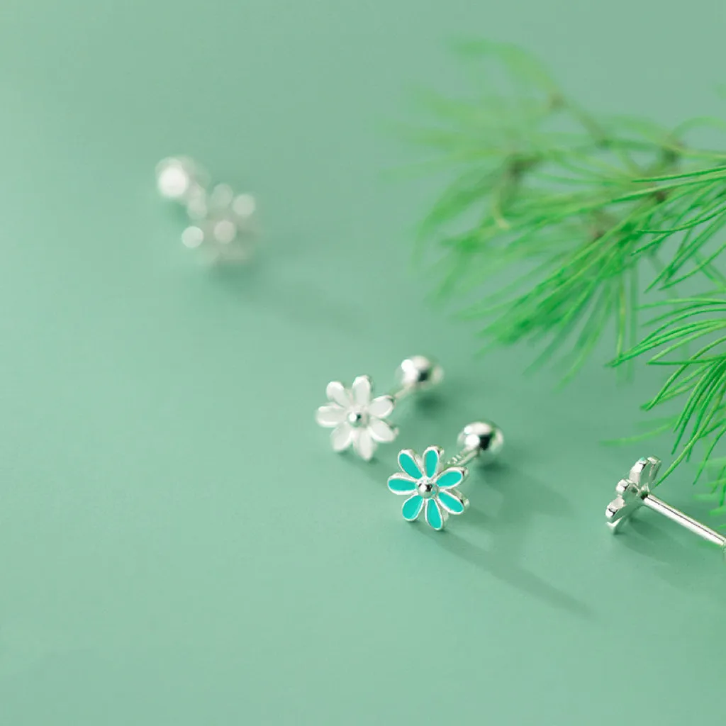 Small flower Screw back Studs Earrings - ESB030
