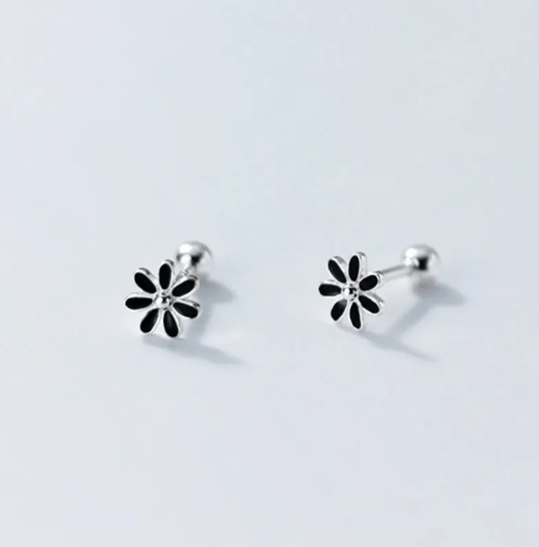 Small flower Screw back Studs Earrings - ESB030
