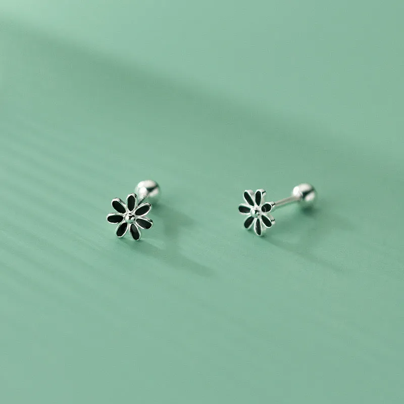 Small flower Screw back Studs Earrings - ESB030