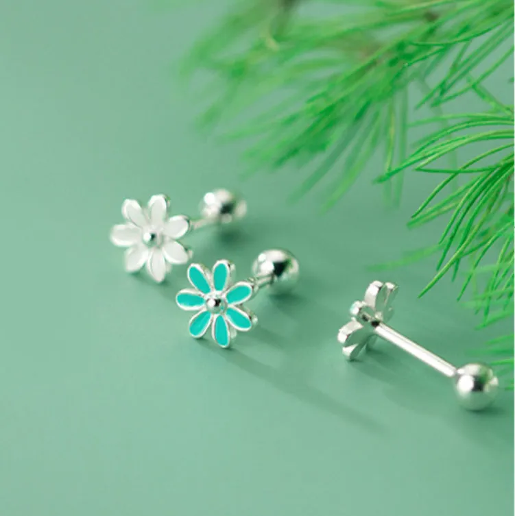 Small flower Screw back Studs Earrings - ESB030