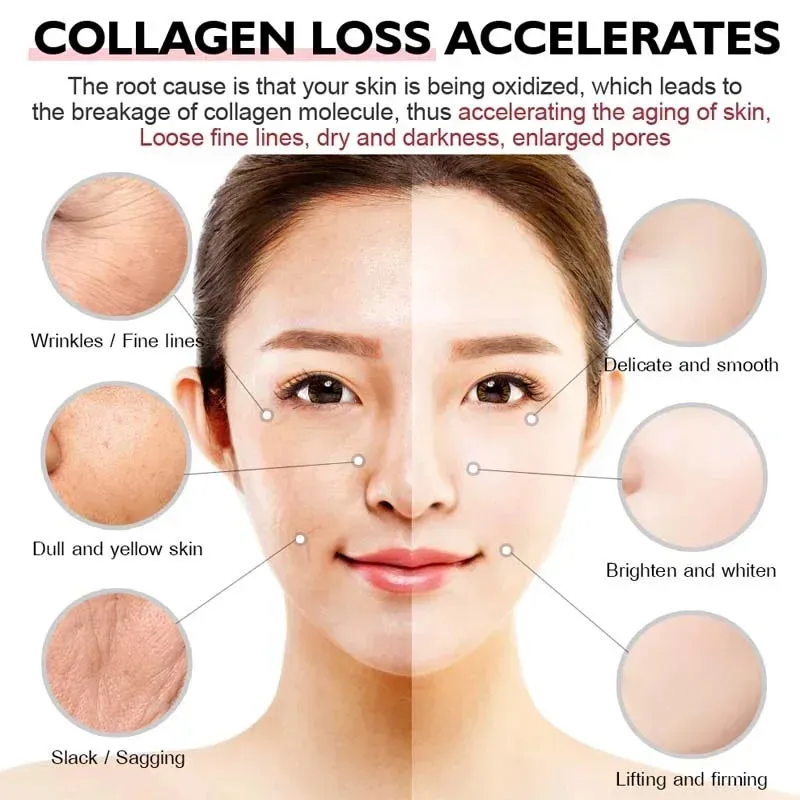 Snail Collagen Face Cream Anti Aging Whitening Moisture Facial Firming
