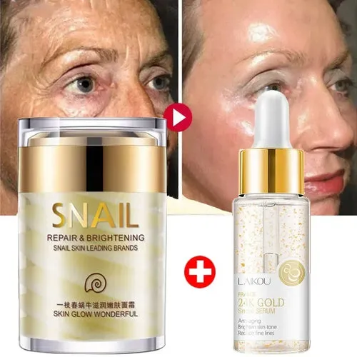 Snail Collagen Face Cream Anti Aging Whitening Moisture Facial Firming