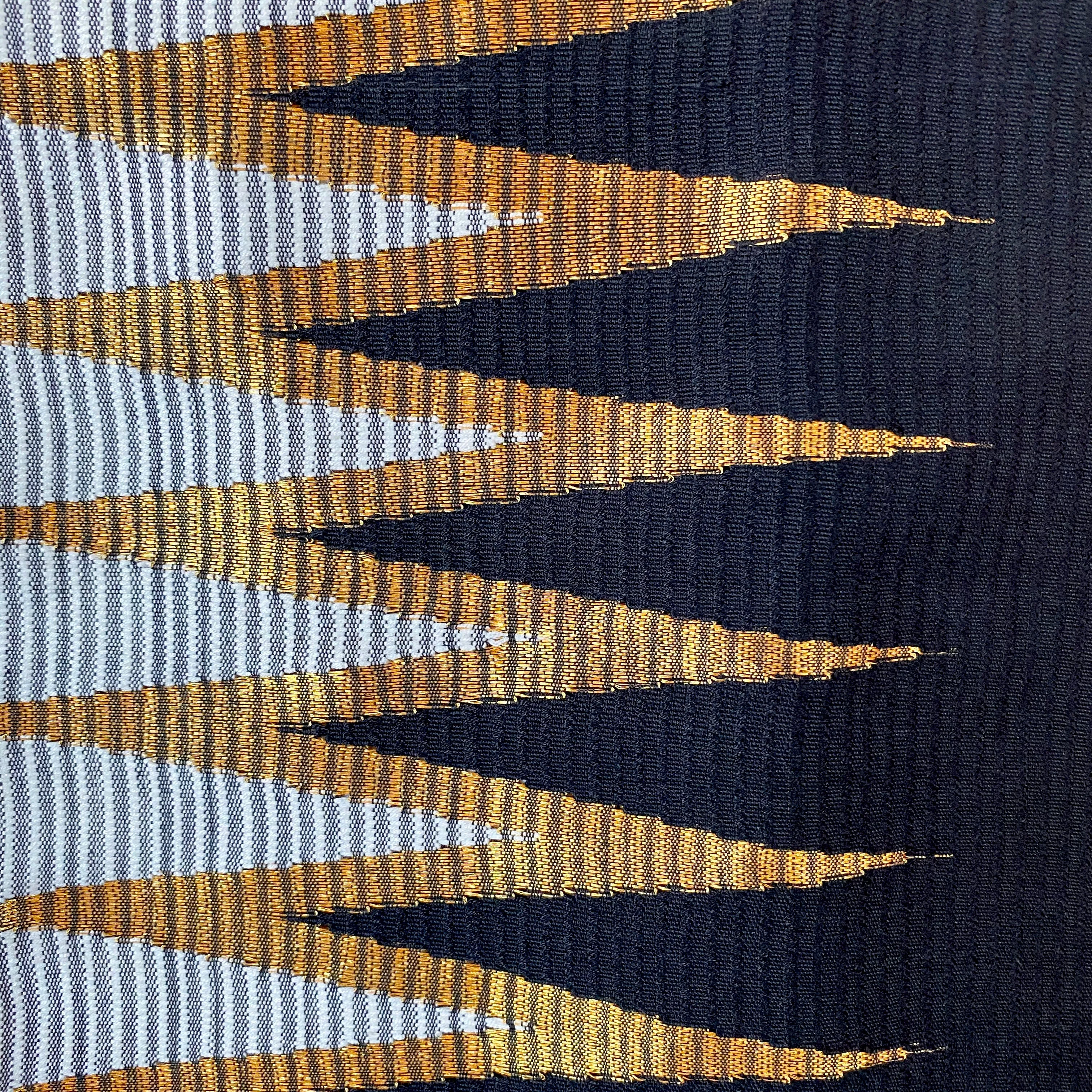 Songket Fabric - Black & Gold