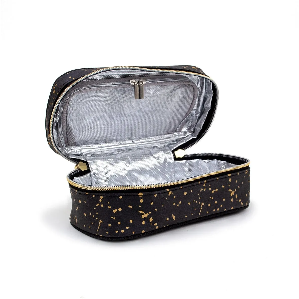 SoYoung Petite Beauty Poche in Black Gold Splatter