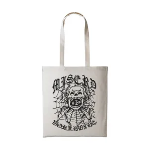 SPIDER SKULL NATURAL TOTE BAG