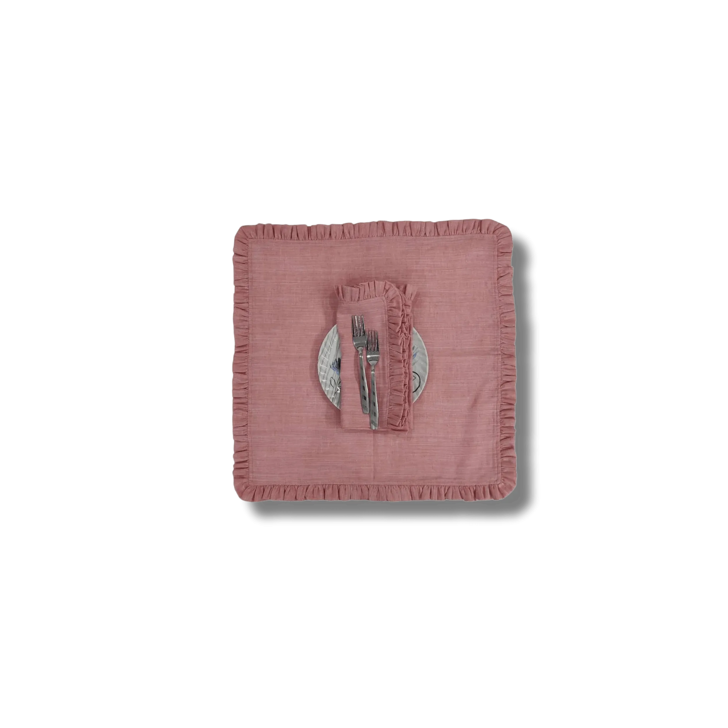 Square Linen Ruffle Napkins