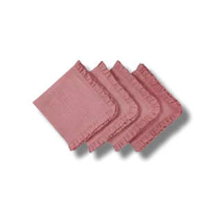 Square Linen Ruffle Napkins