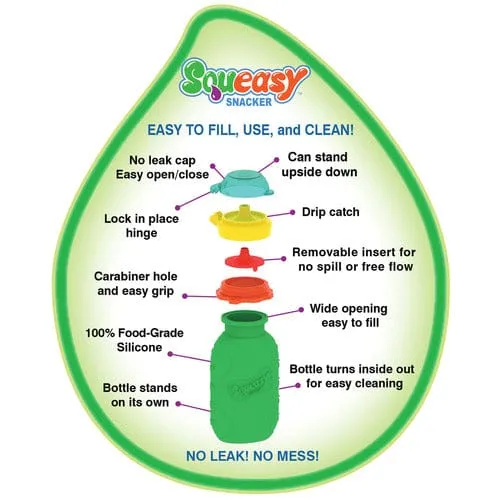 Squeasy Gear Squeasy Snacker - Aqua 3.5 OZ