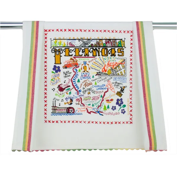 State of Illinois Dish Towel