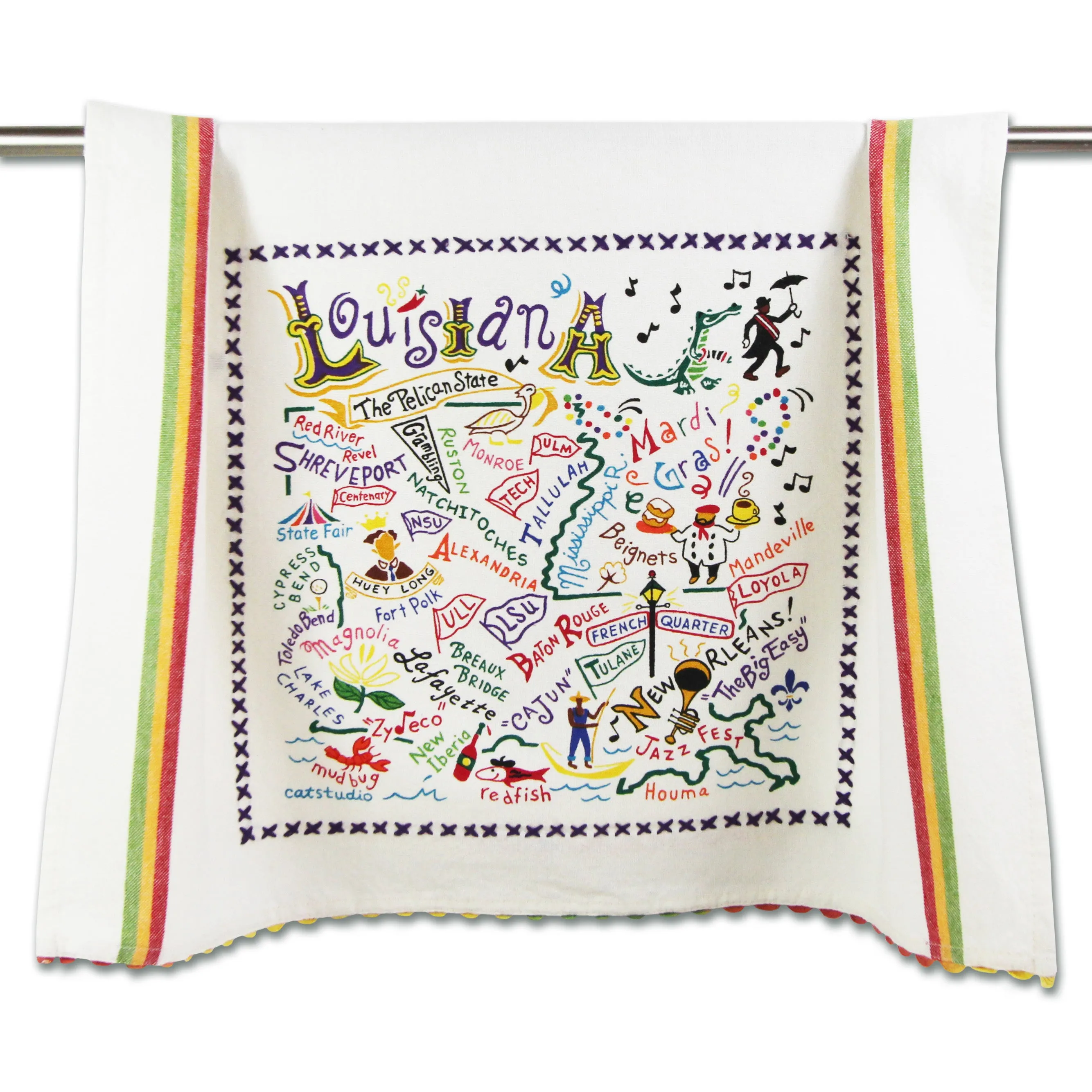 State of Louisiana Dish Towel
