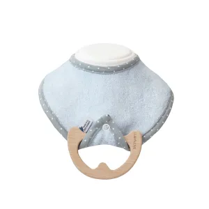 supeRRO baby bamboo bib with detachable maple teether