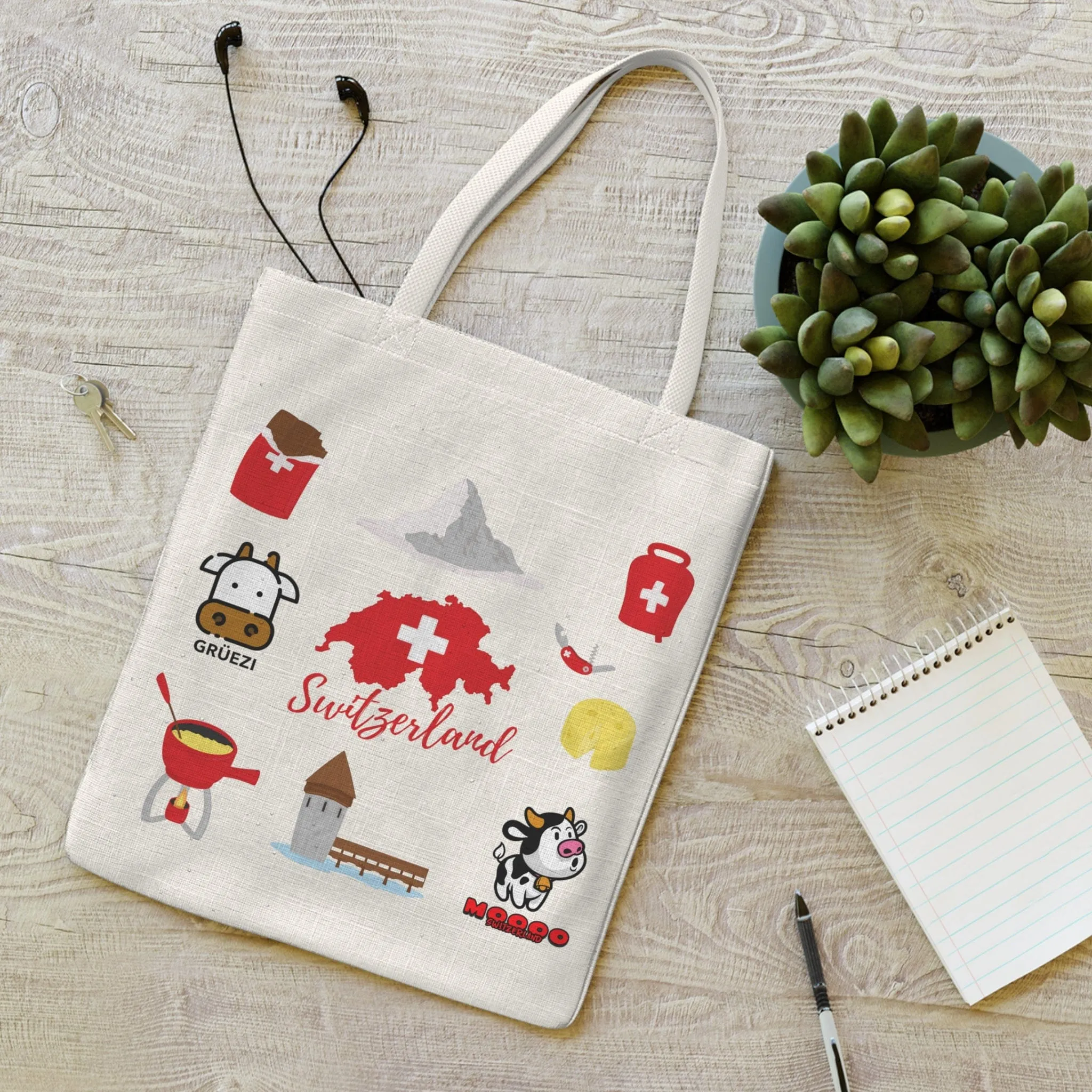 Switzerland Travel Icons | Tote Bag