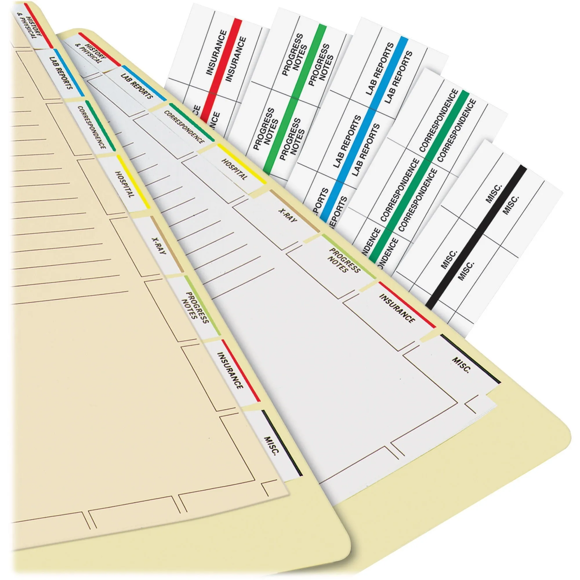 Tabbies Medical Chart Index Divider Sheets