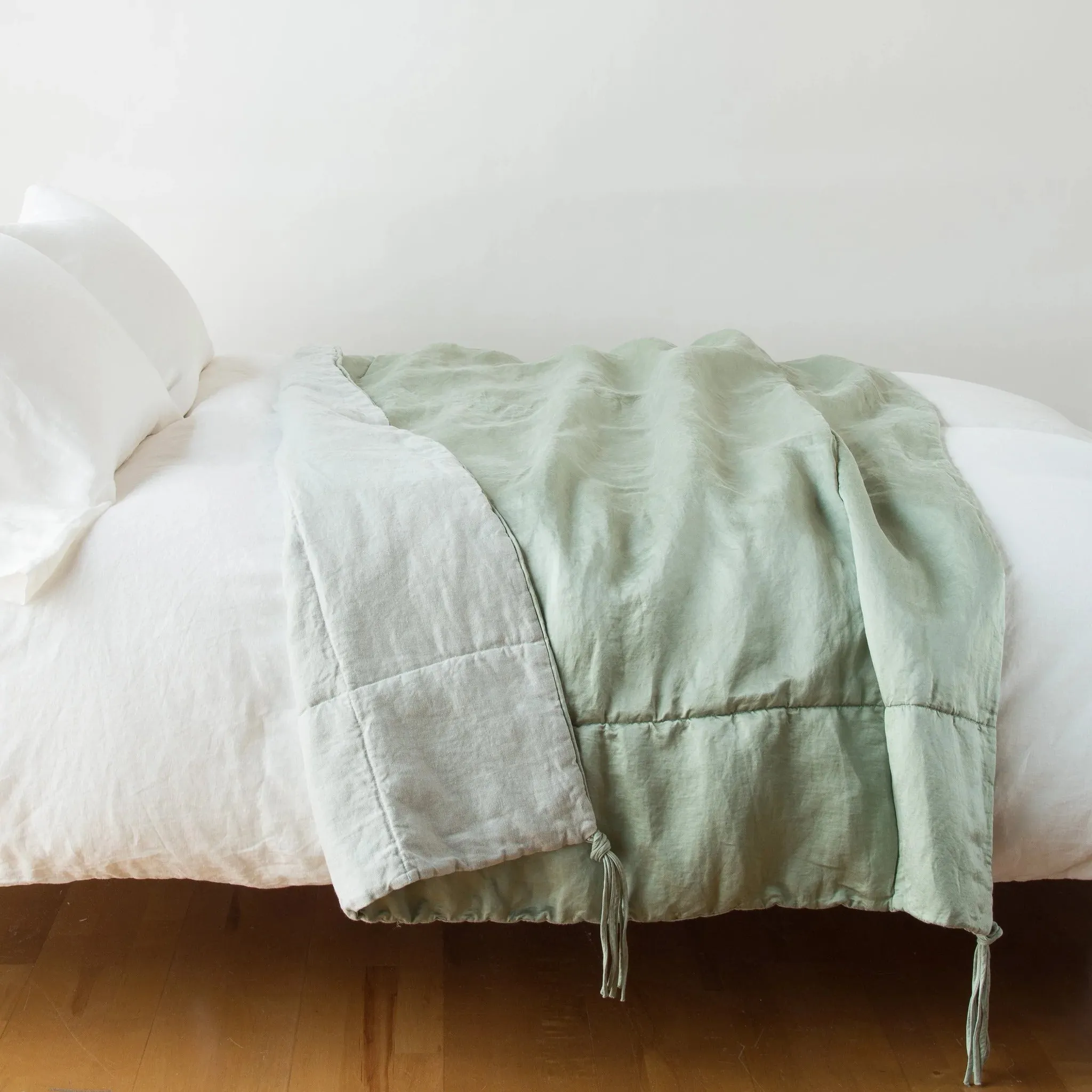 Taline Bed End Blanket - Eucalyptus