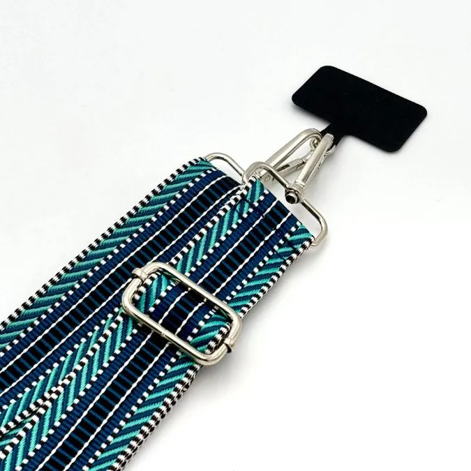 Teal Stripes Woven Strap