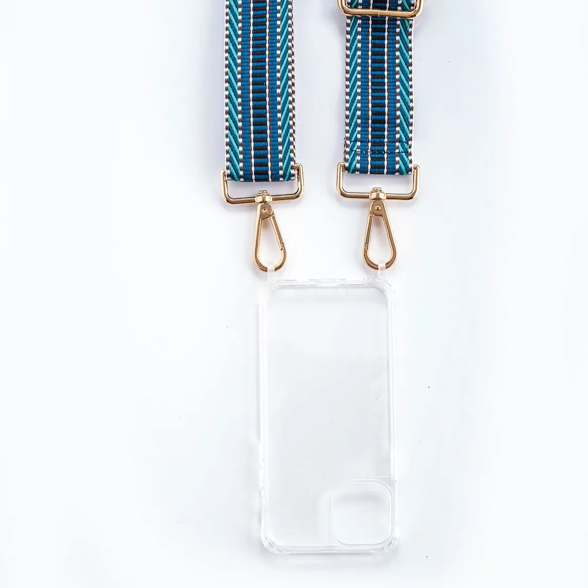 Teal Stripes Woven Strap