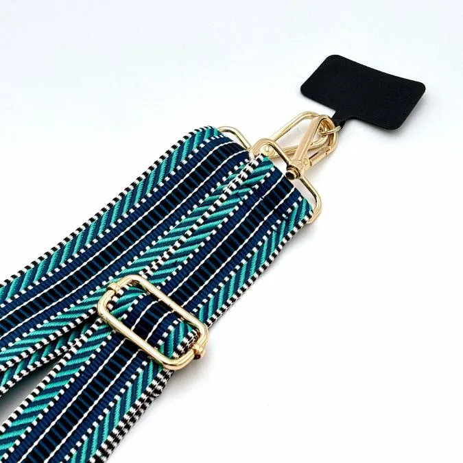 Teal Stripes Woven Strap