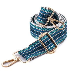 Teal Stripes Woven Strap