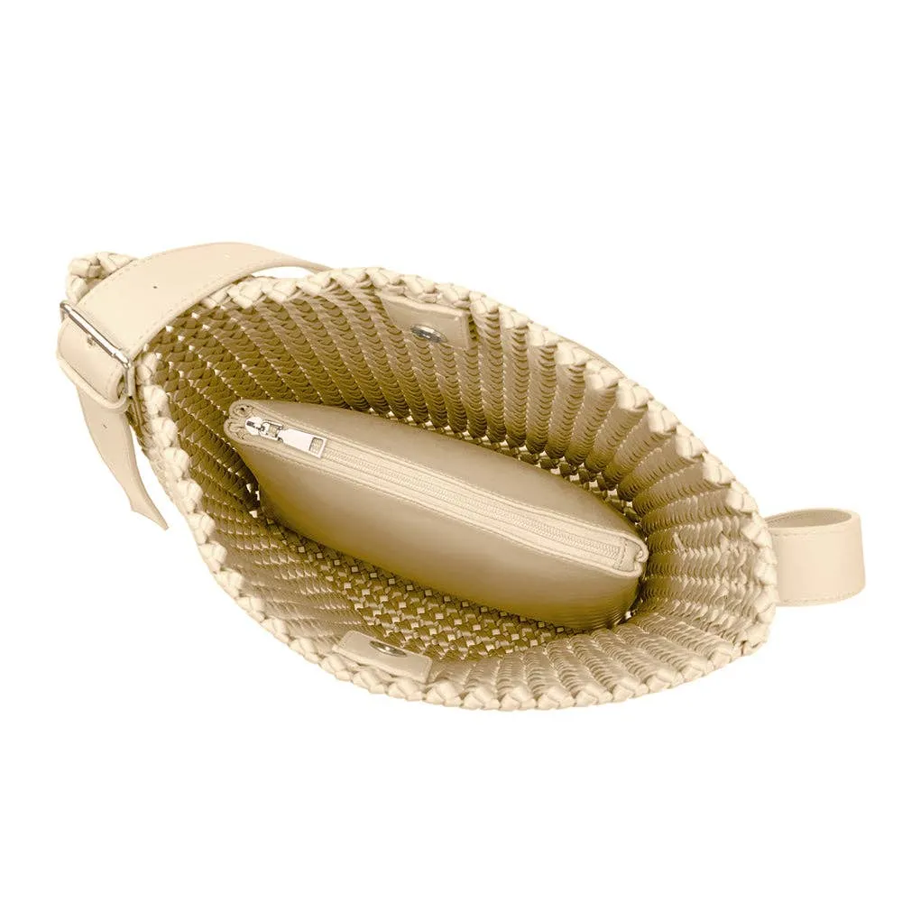 The Celine Hand-Woven Tote in Cream