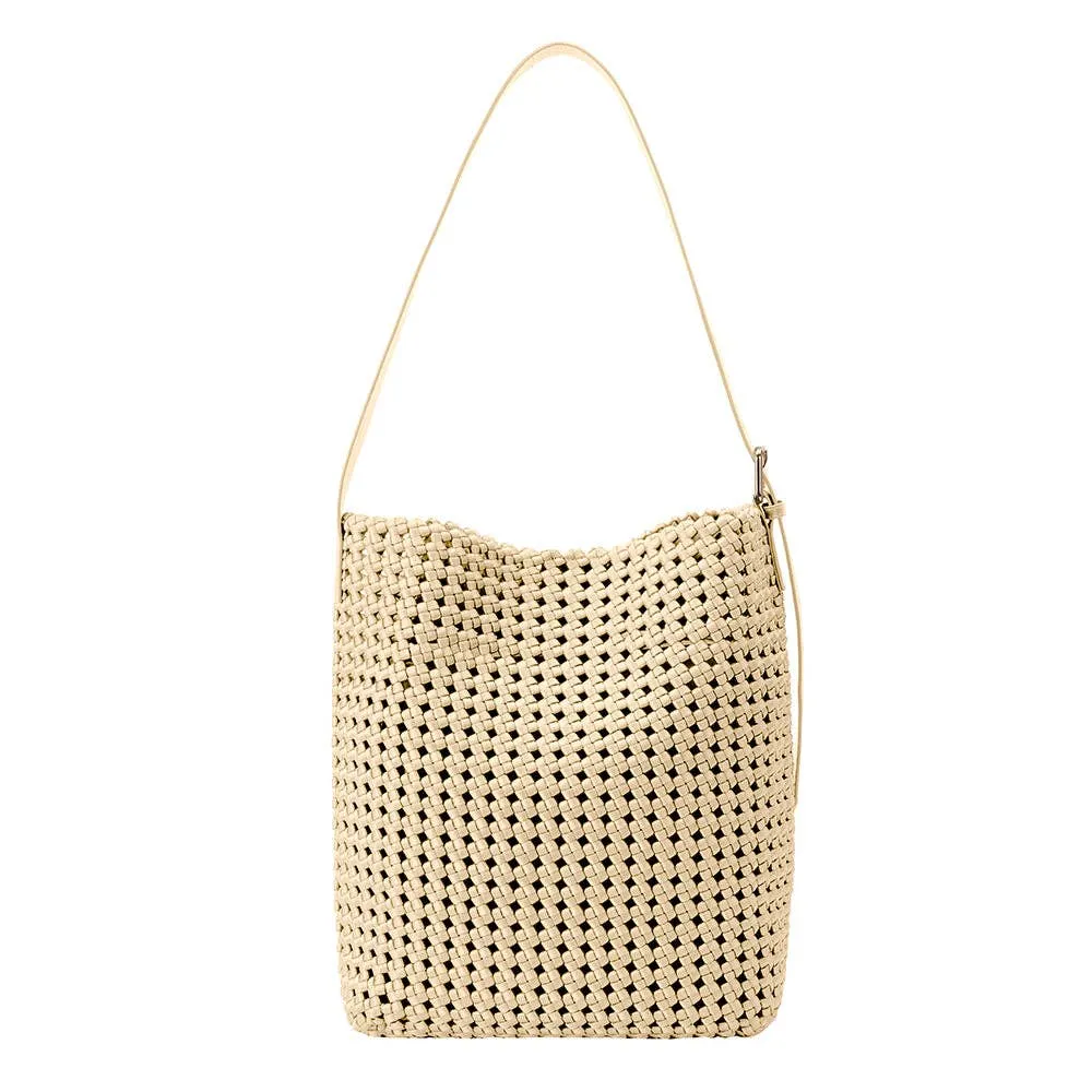 The Celine Hand-Woven Tote in Cream
