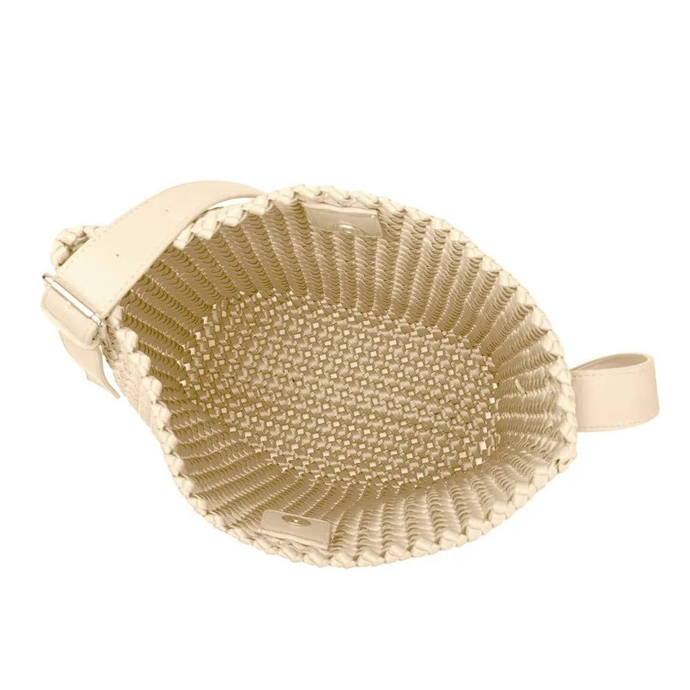 The Celine Hand-Woven Tote in Cream