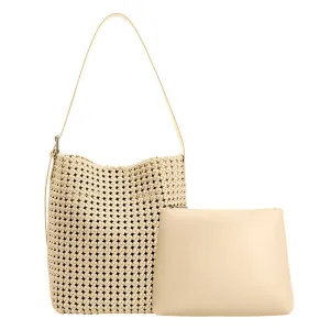 The Celine Hand-Woven Tote in Cream