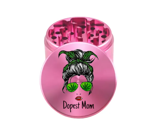The Dopest Mom Grinder - 2.5in 4pc Aluminum Spice Mill