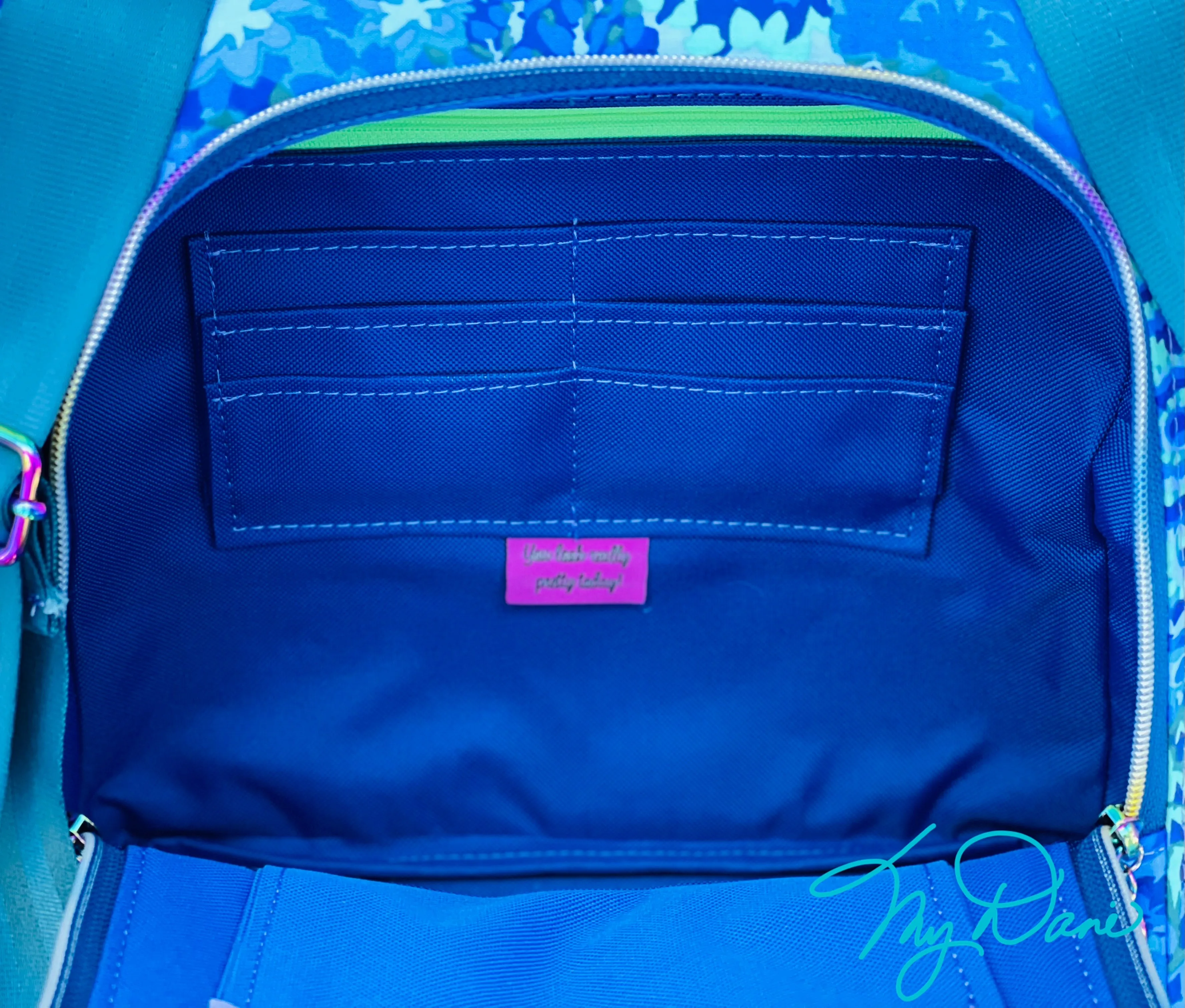 The Guardian Anti-Theft Backpack in Blue/ Lavender