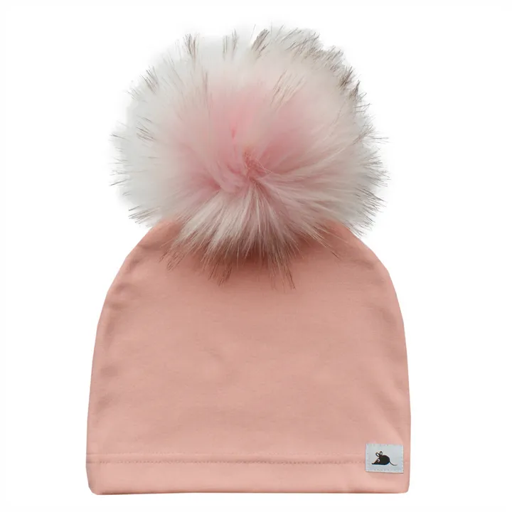 The Pom Beanie - made in Canada Blush Pom