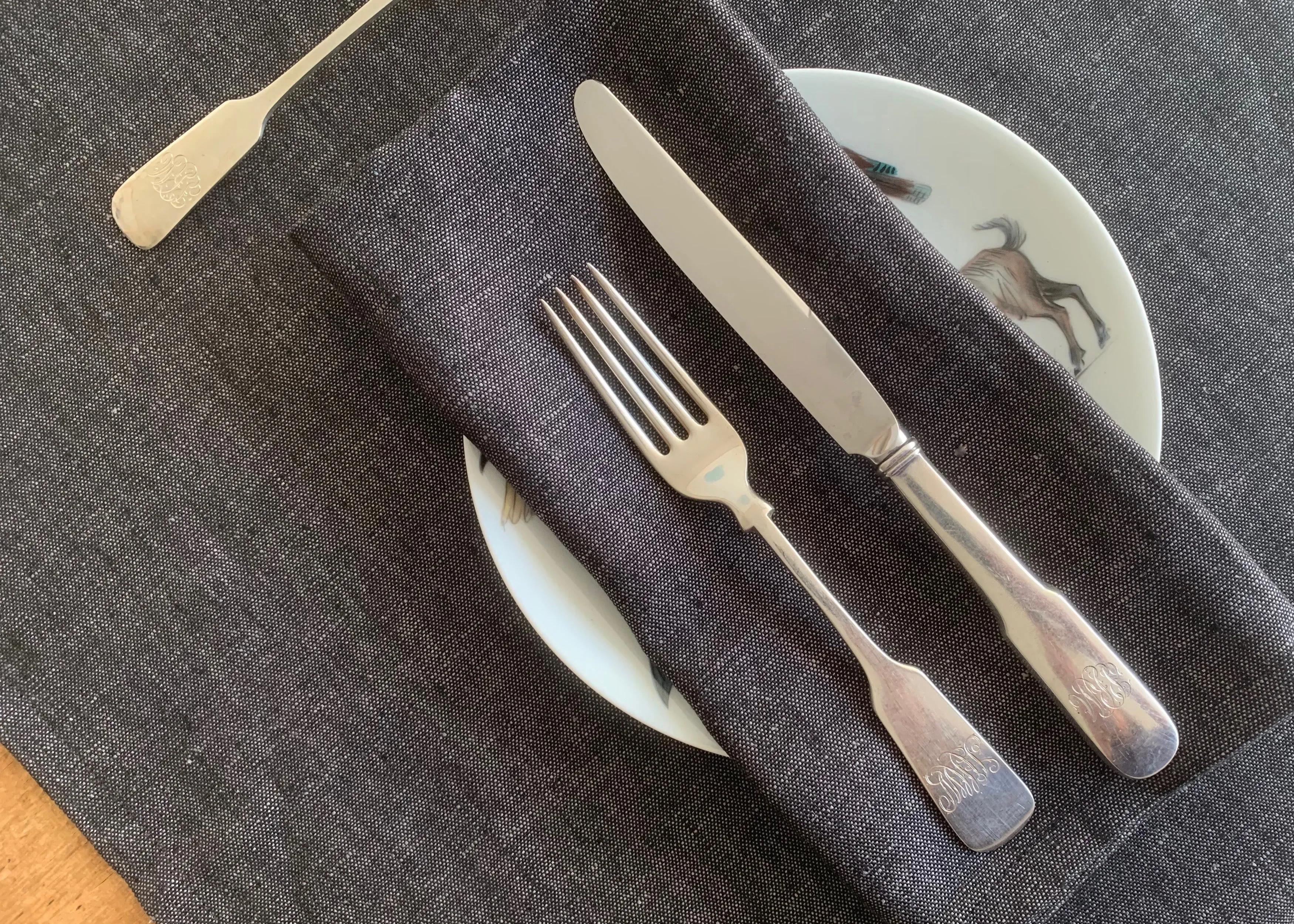 Thistle Charcoal Napkin
