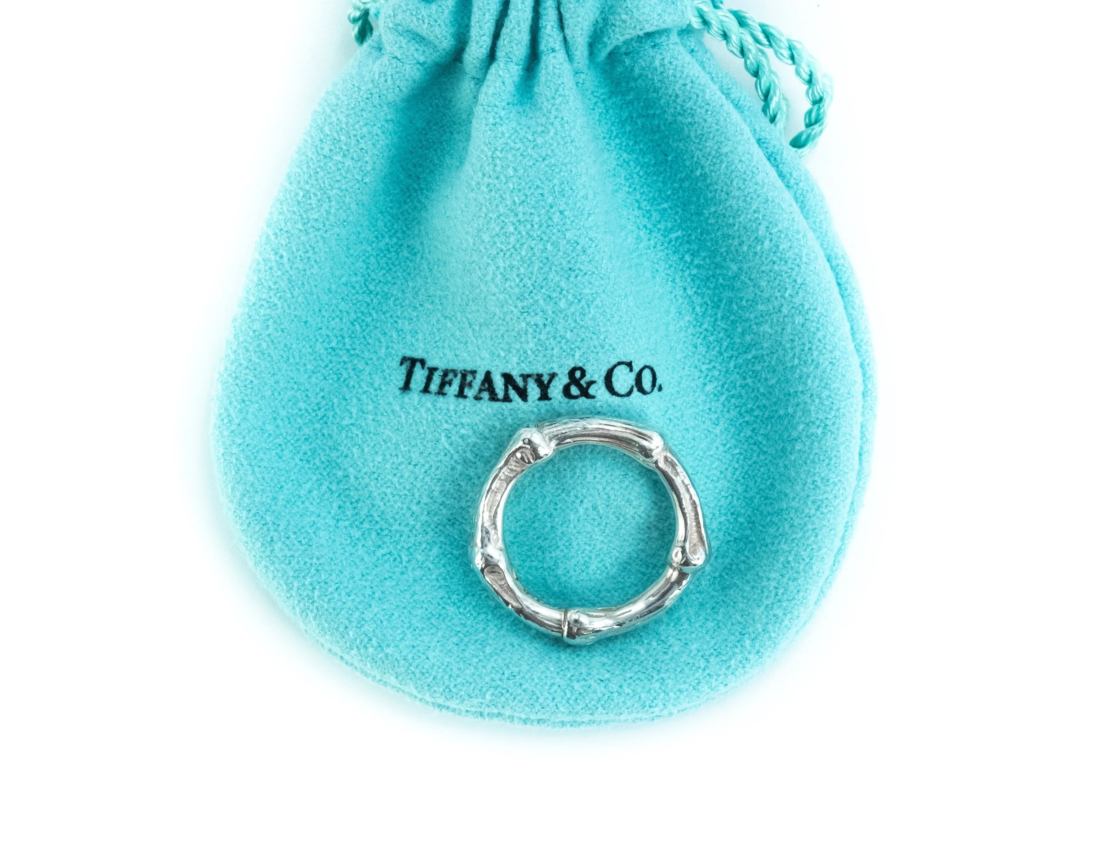 Tiffany & Co Bamboo Sterling Silver Band Ring Size : I