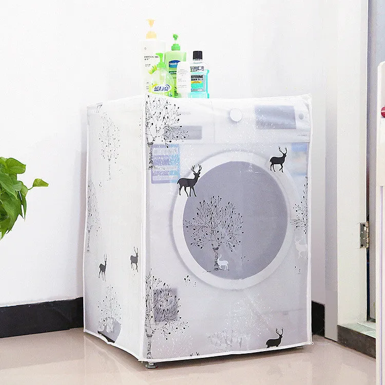 Transparent Waterproof Cover Washing Machine Family Expenses Automatic Turbine Roller Anti-dust Cover Washing Machine Sets