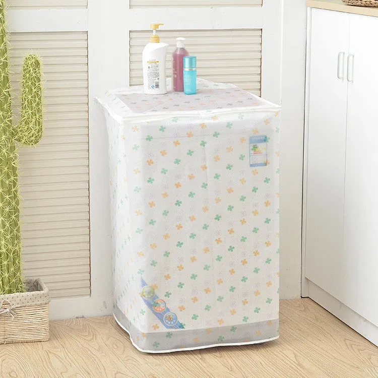 Transparent Waterproof Cover Washing Machine Family Expenses Automatic Turbine Roller Anti-dust Cover Washing Machine Sets