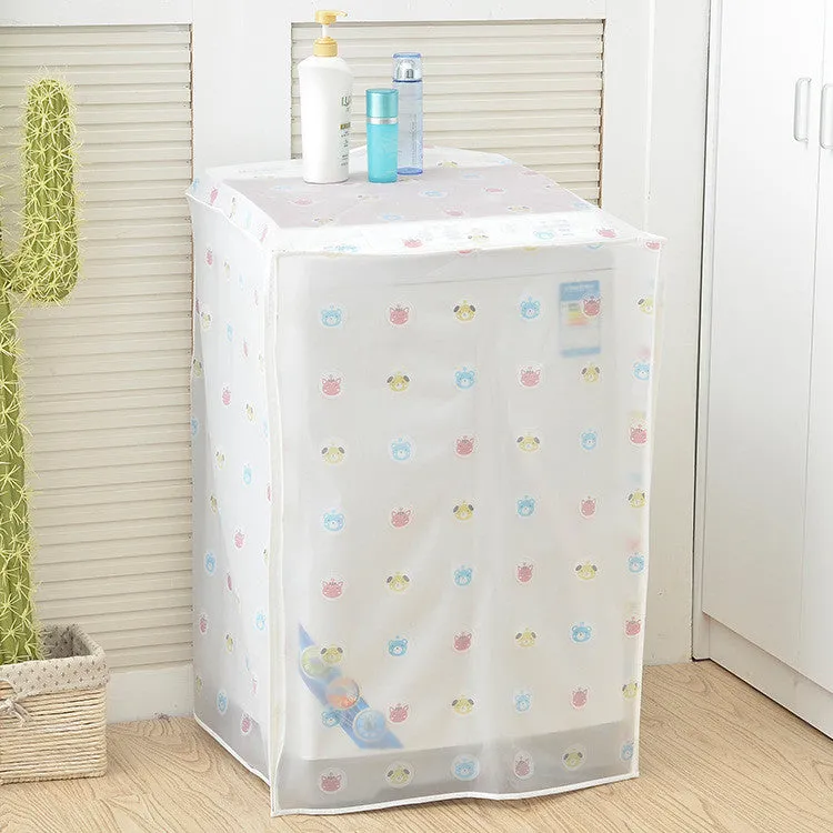 Transparent Waterproof Cover Washing Machine Family Expenses Automatic Turbine Roller Anti-dust Cover Washing Machine Sets