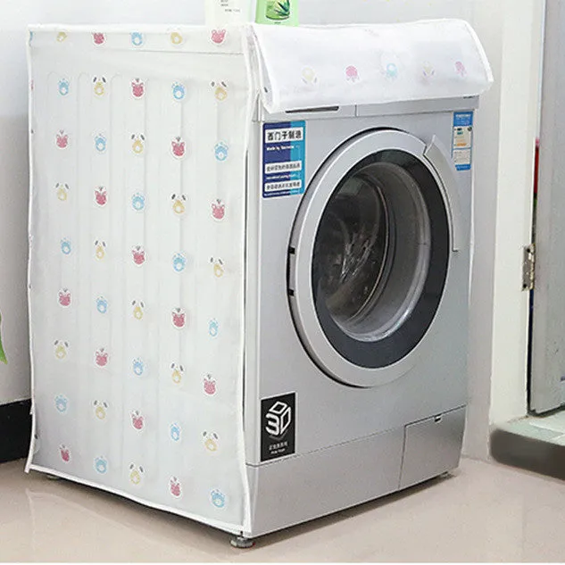 Transparent Waterproof Cover Washing Machine Family Expenses Automatic Turbine Roller Anti-dust Cover Washing Machine Sets
