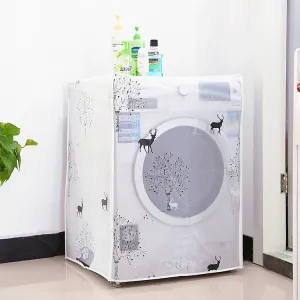 Transparent Waterproof Cover Washing Machine Family Expenses Automatic Turbine Roller Anti-dust Cover Washing Machine Sets