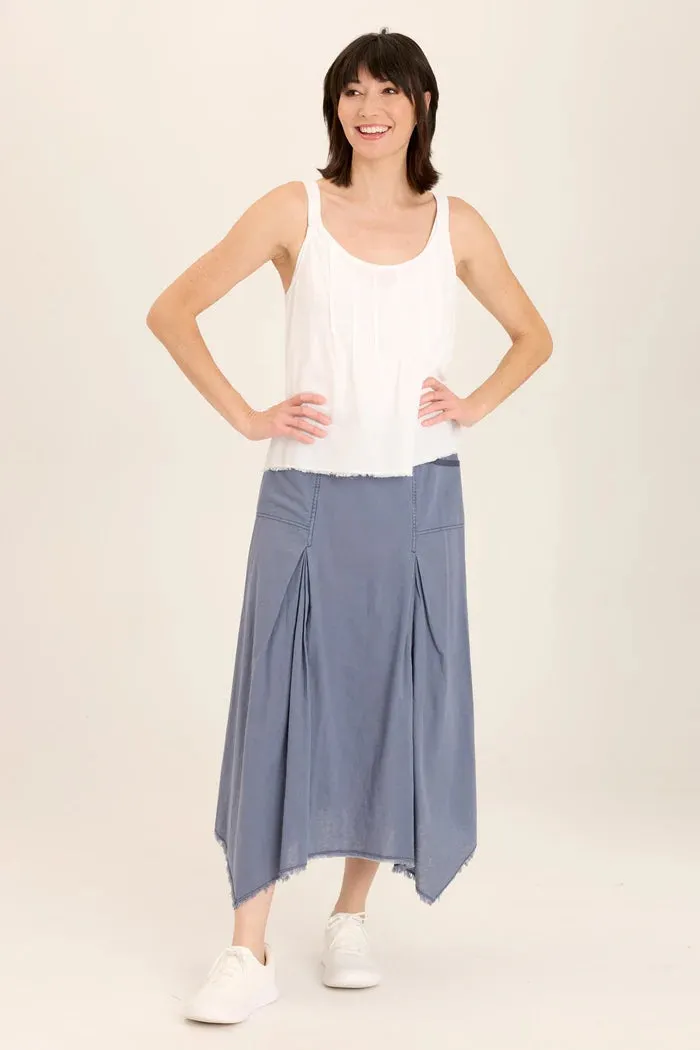 Triste Linen Bohemian Sharkbite Maxi Skirt