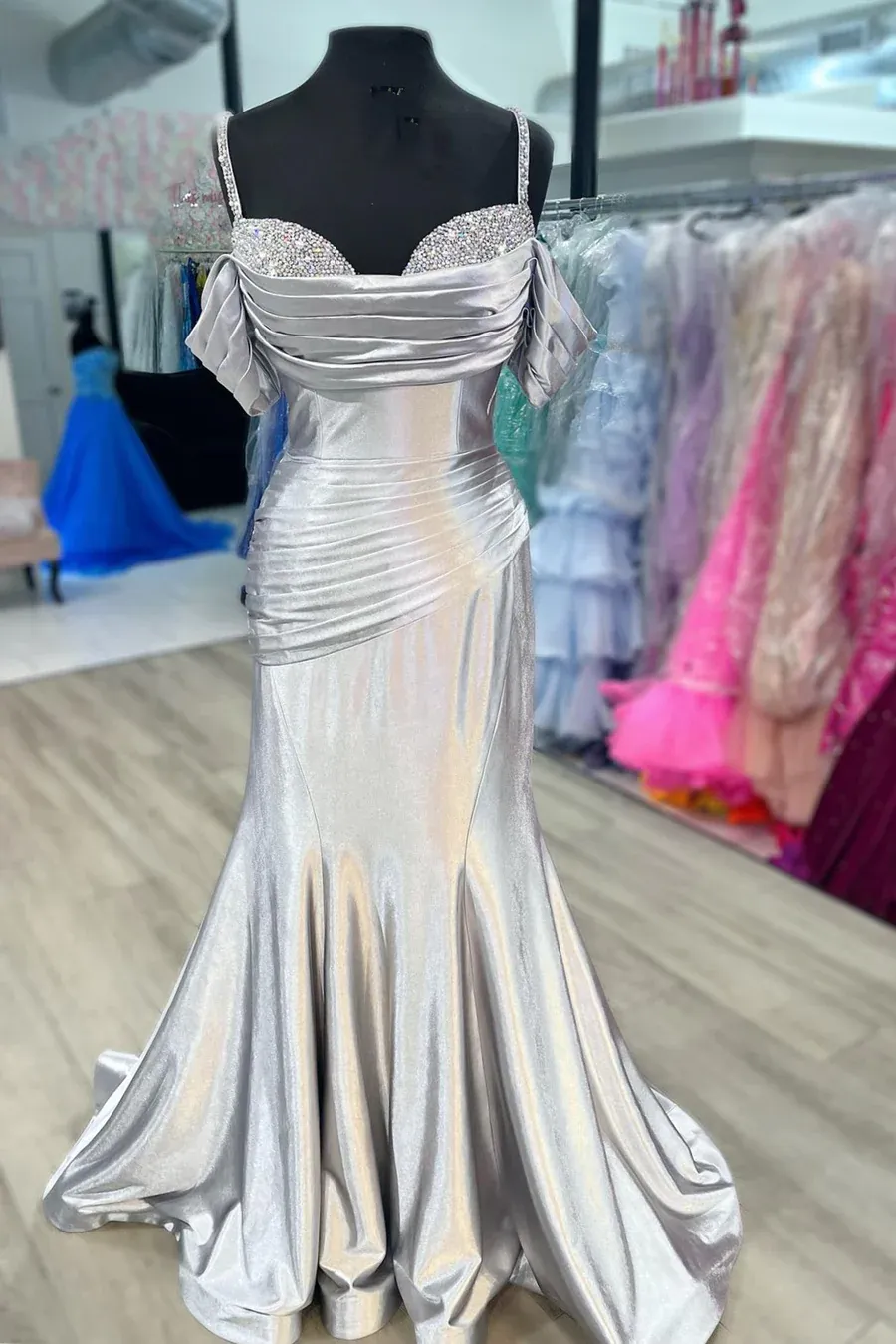 Unique Pageant Dress Sweetheart Spaghetti Straps Long Prom Dress