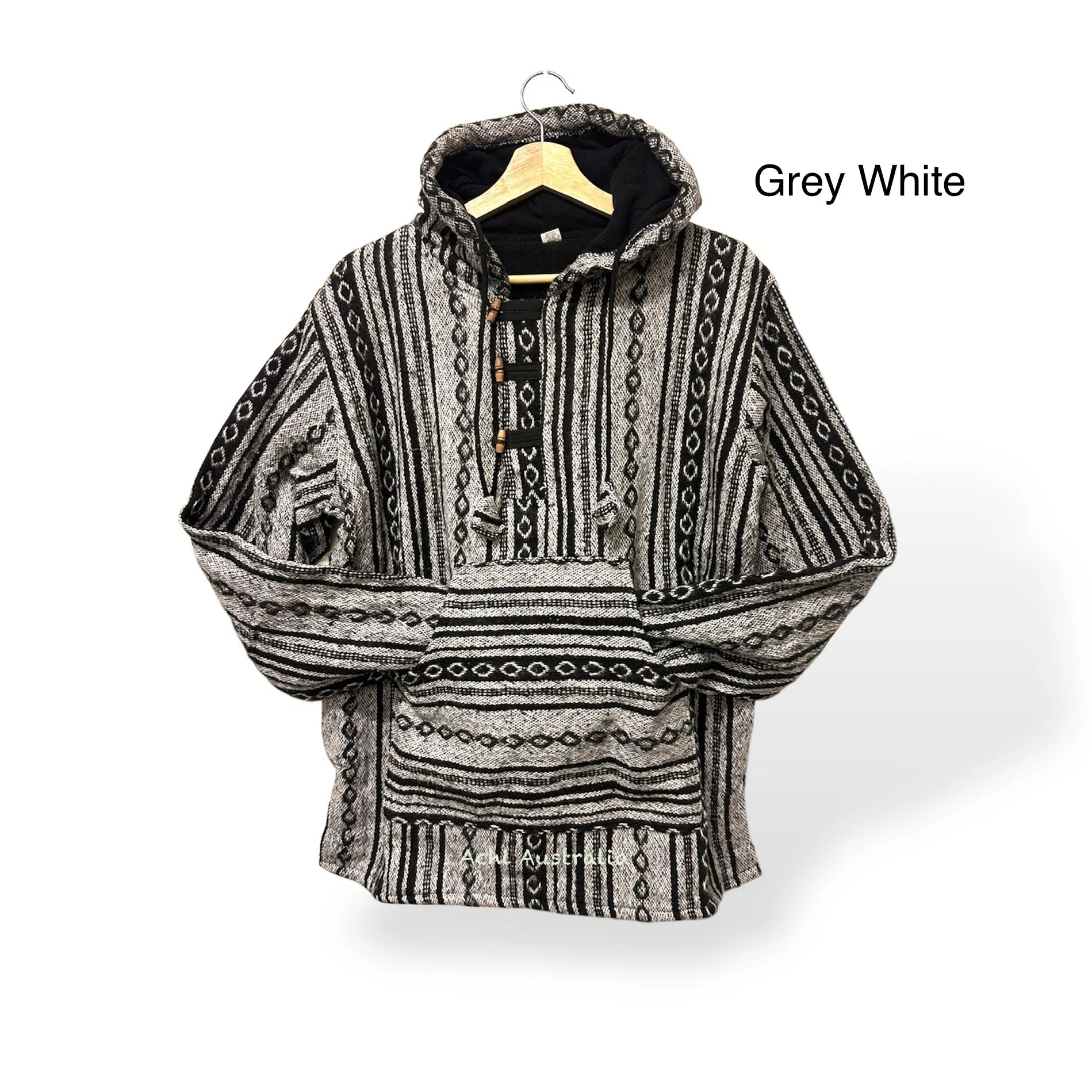 Unisex Pullover Cotton Hoodie Jacket with Fleece lining