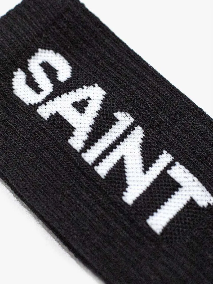 Unisex SA1NT Bamboo Crew Socks - Black