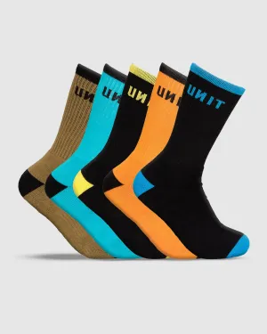UNIT React Bamboo 5 Pack Socks