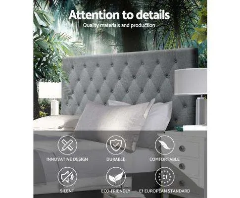 Upholstered Fabric Head Board - Grey