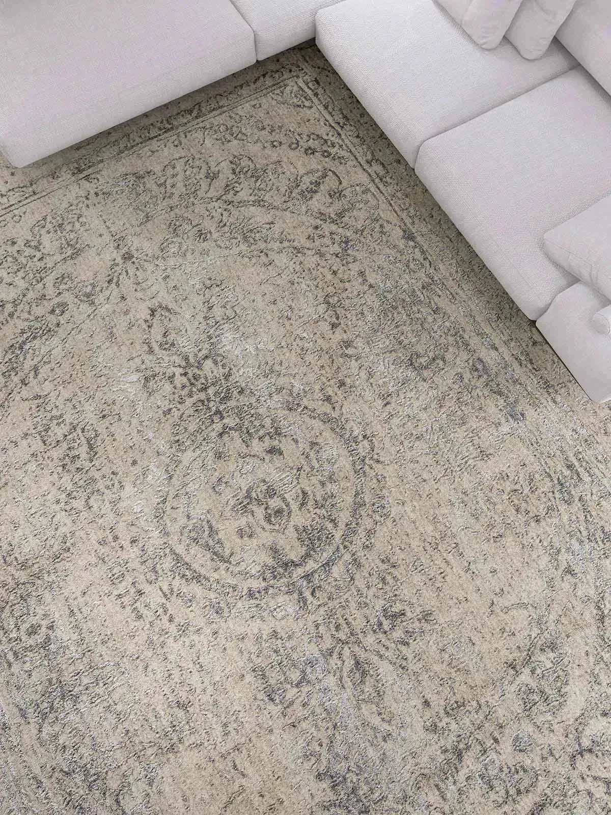 Vienna 46 Beige Transitional Wool Rug